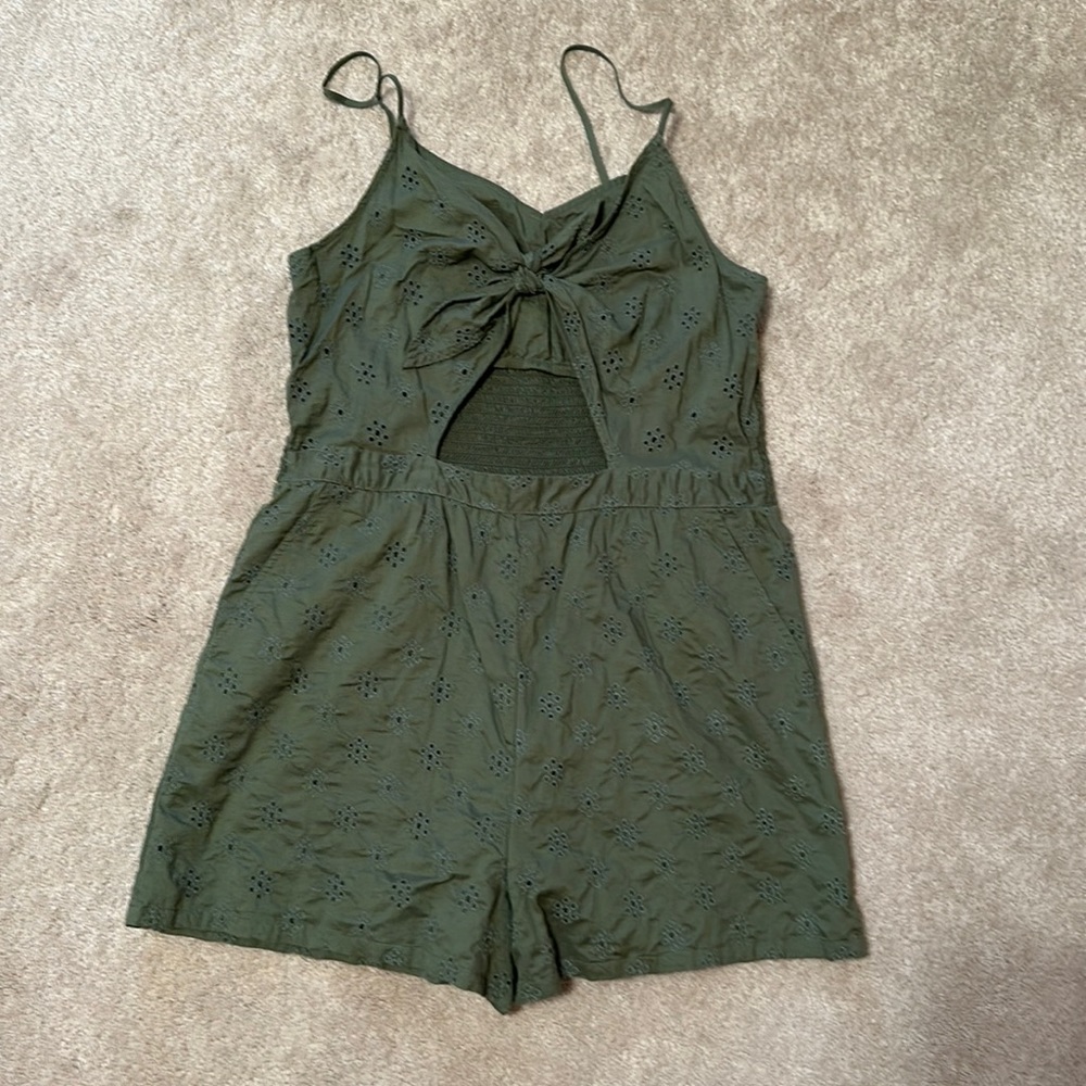 Aerie olive green romper, size L